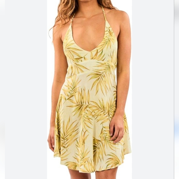 Rip Curl Montego Palm Tropical Print Spring Summer XL Dress Spaghetti Straps EUC - Picture 13 of 13